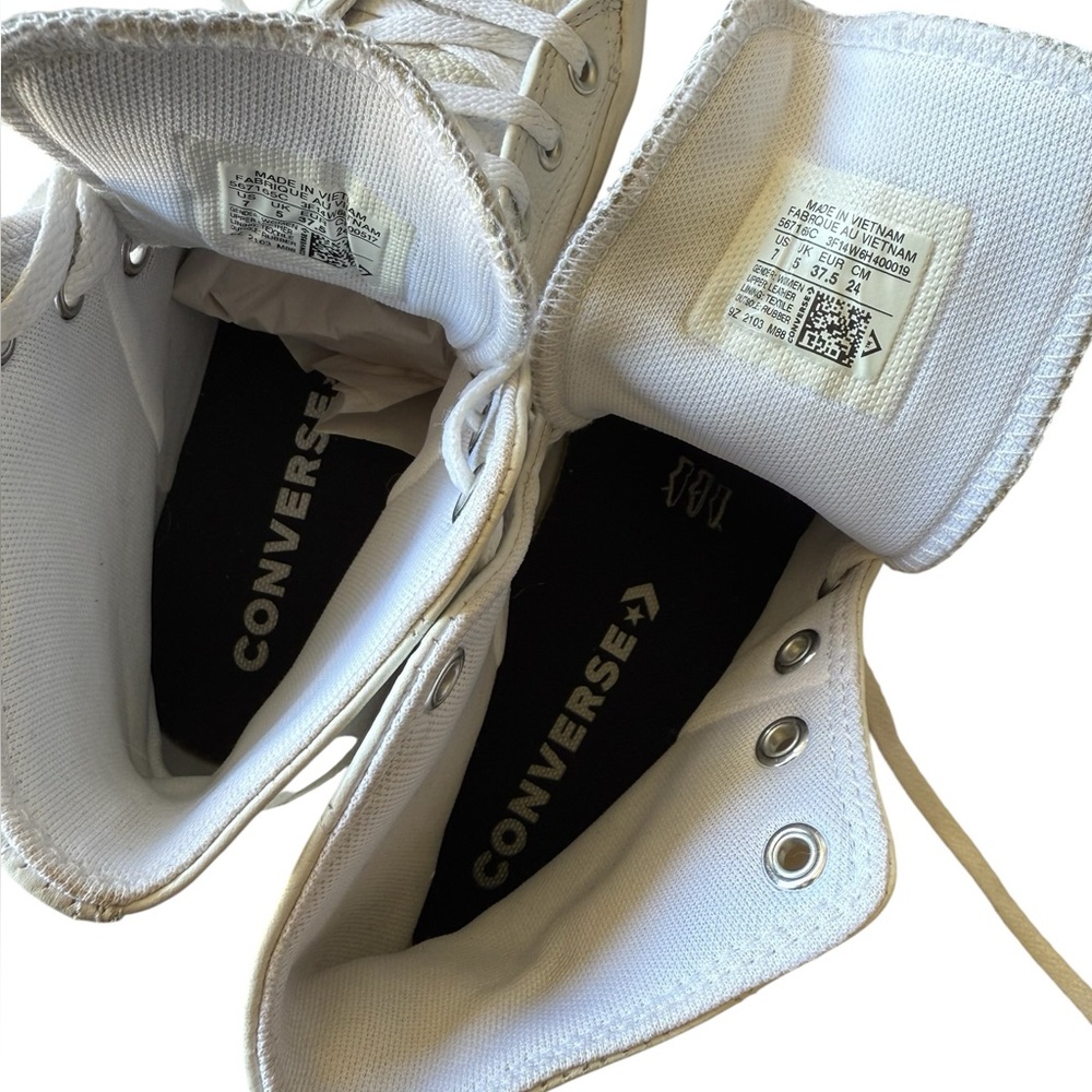 Converse Chuck Taylor All Star Lugged Leather Platform Sneakers, Women’s size 7 - Picture 7 of 10